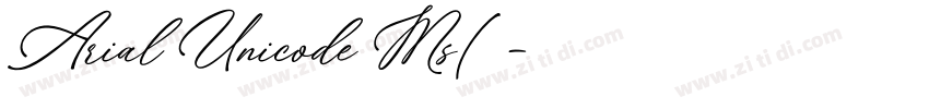 Arial Unicode Ms(等线字字体转换